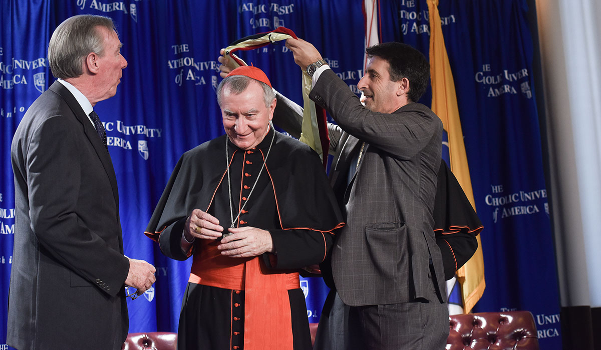 Cardinal Pietro Parolin receives honorary degree