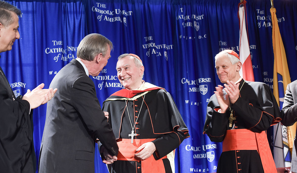 Cardinal Pietro Parolin receives honorary degree