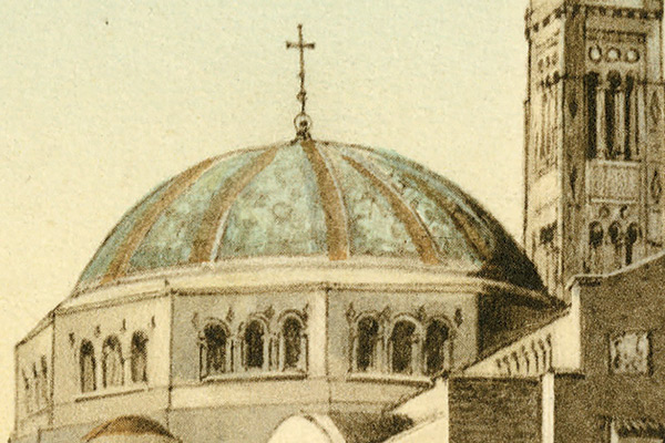 Portion of an architectural rendering of the Basilica of the National Shrine of the Immaculate Conception