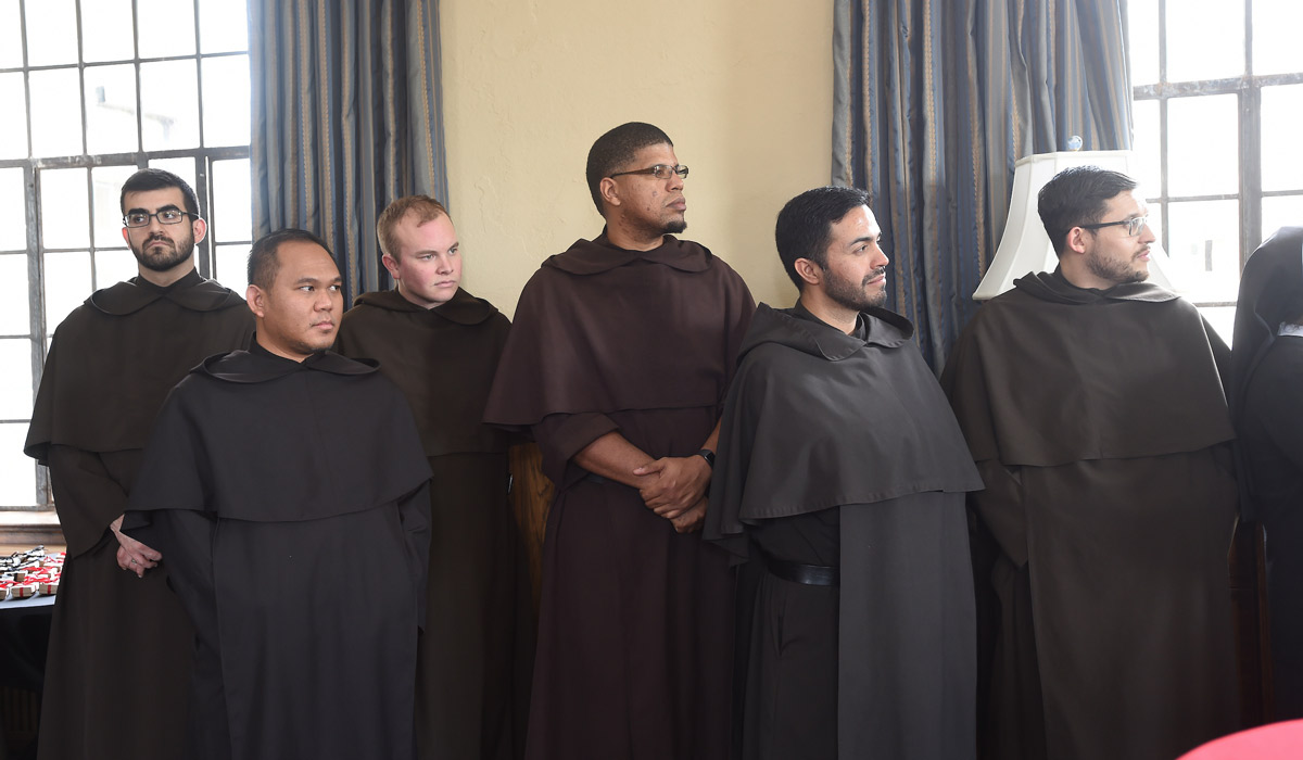 Carmelites and Catholic University representatives 