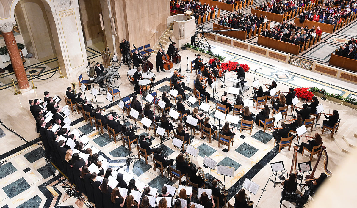 Musicians perform in Basilica 