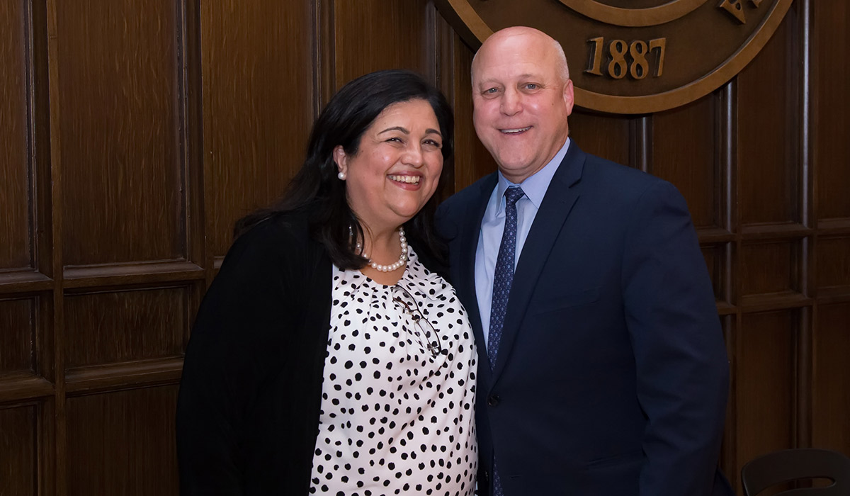 Mitch Landrieu and audience members
