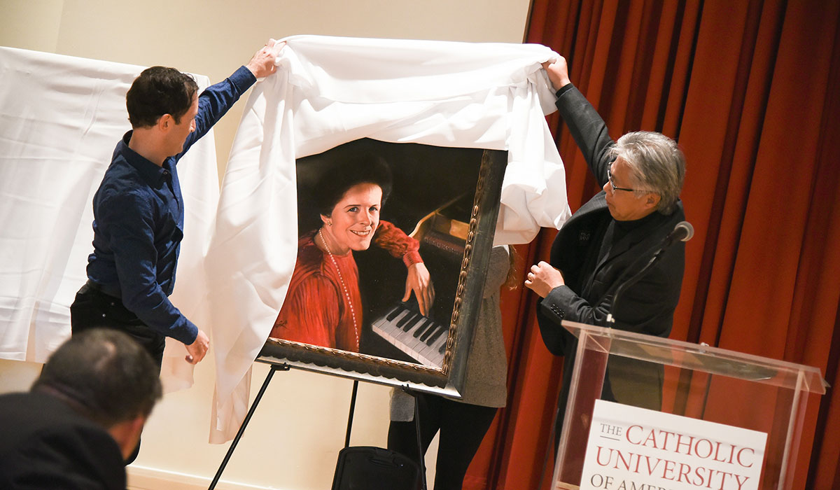 Marilyn Neeley's portrait is unveiled
