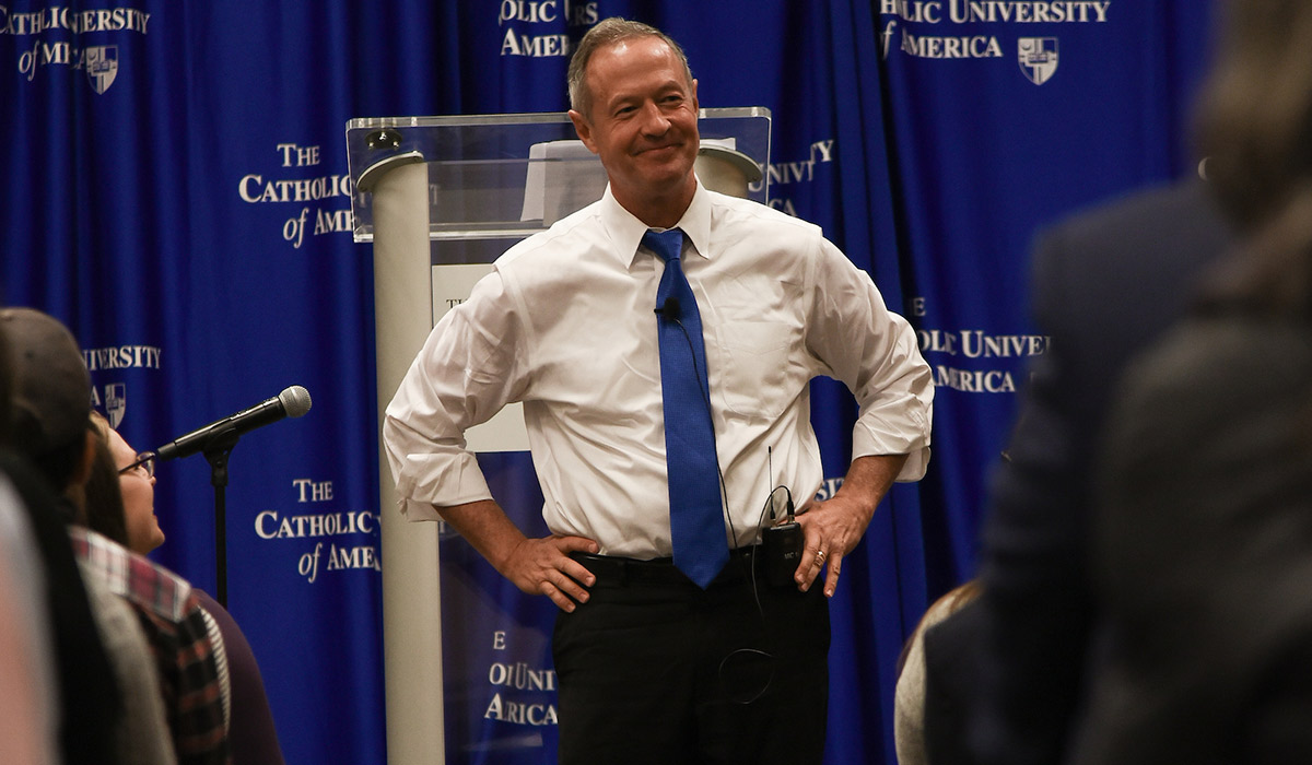 O'Malley speaks to students
