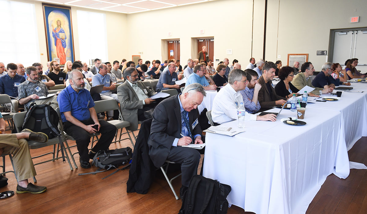 Audience at physics conference