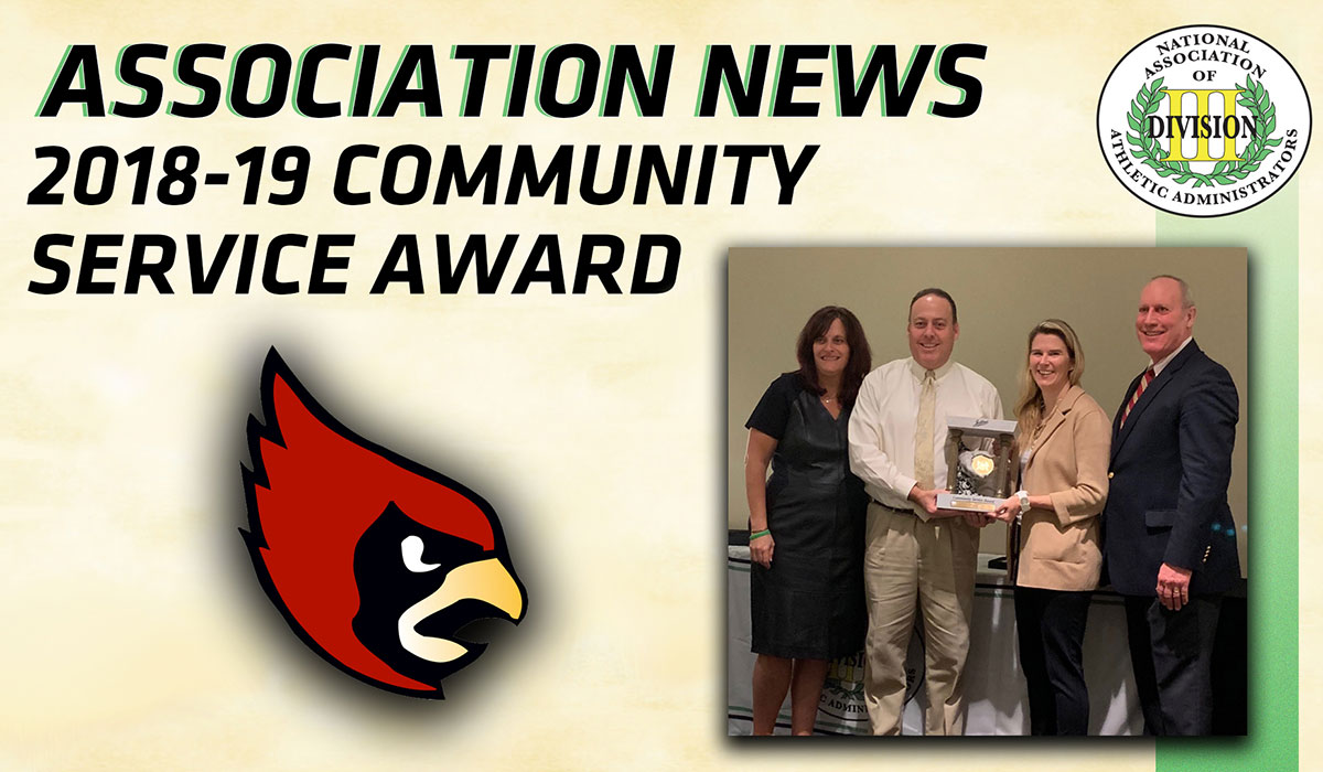 Athletics administrators receiving community service award
