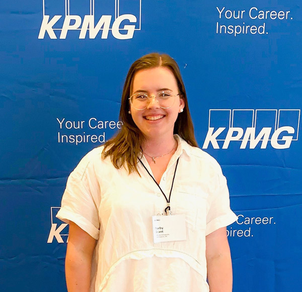 Darby Grant at her KPMG internship