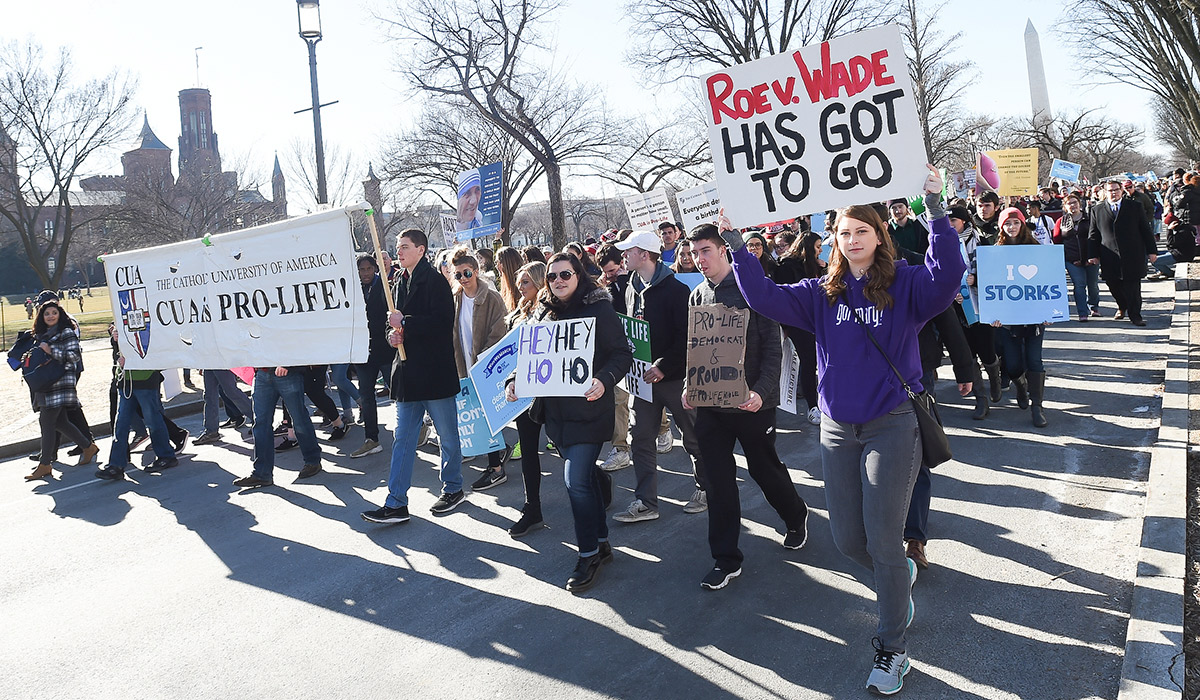 Students at the 2018 March for Life