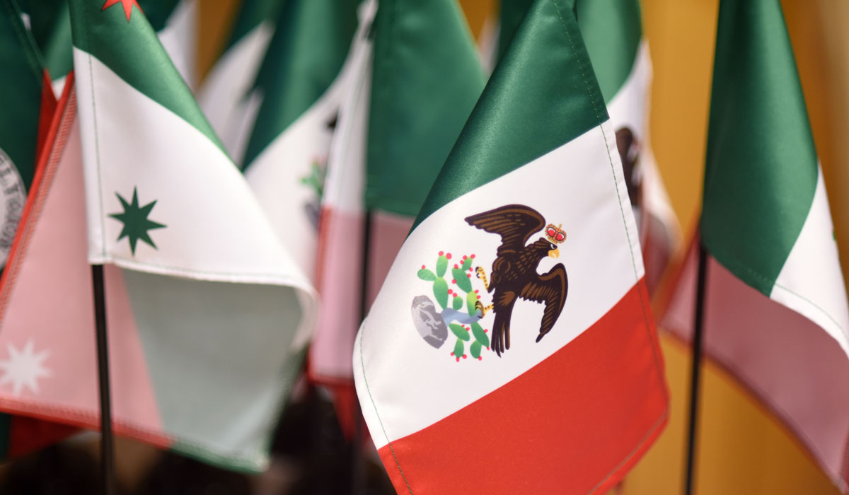 Small Mexican flags