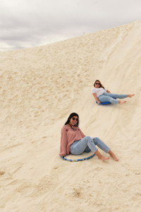 Students on the dunes