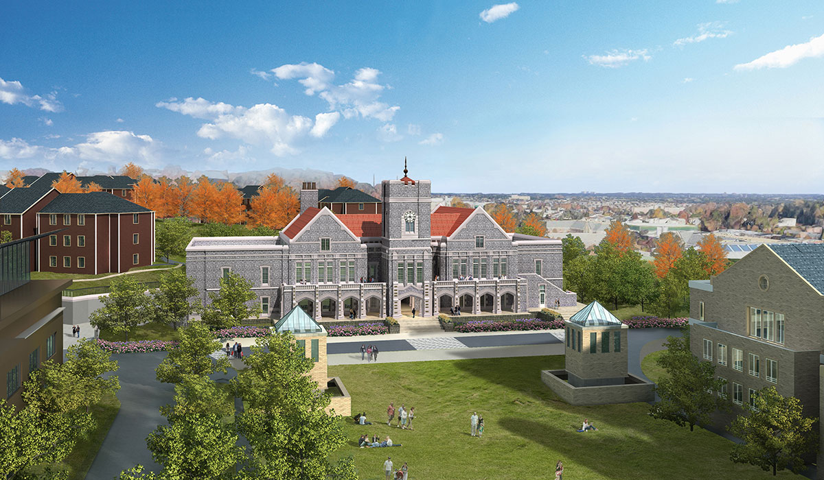 Architectural rendering of new dining hall