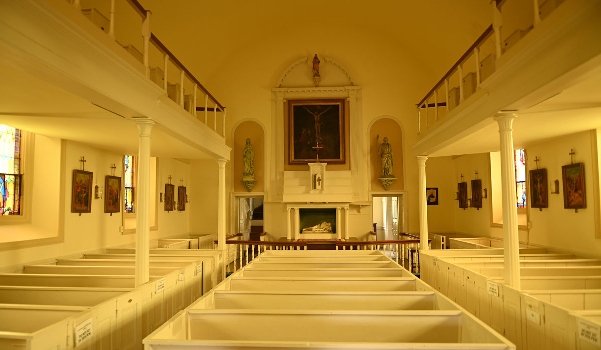 interior of historic church