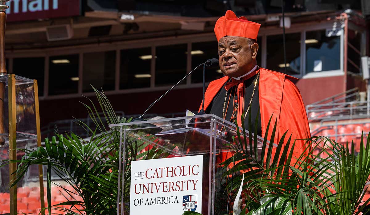 Cardinal Gregory speaking