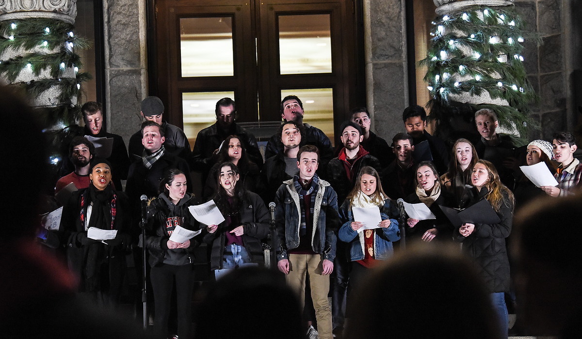 Singers at Light the Season event