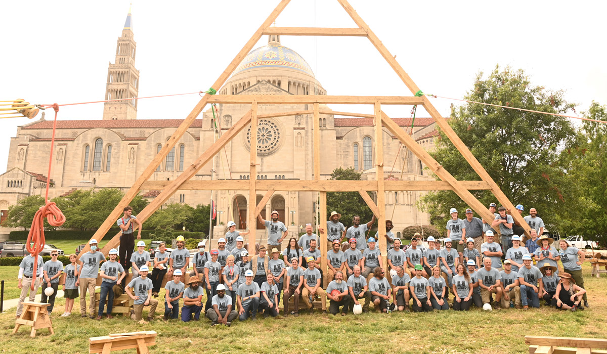 Catholic University students help recreate Notre Dame Cathedral truss