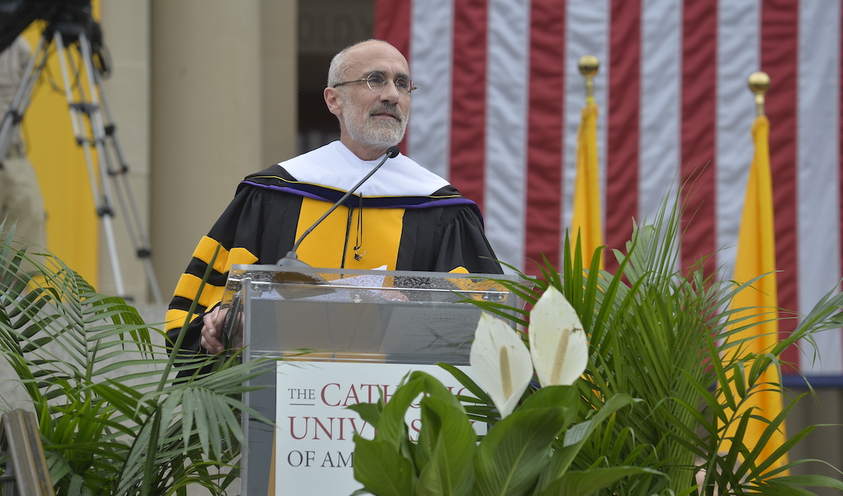 Arthur Brooks gives the commencement speech at Catholic University's 2023 Commencement