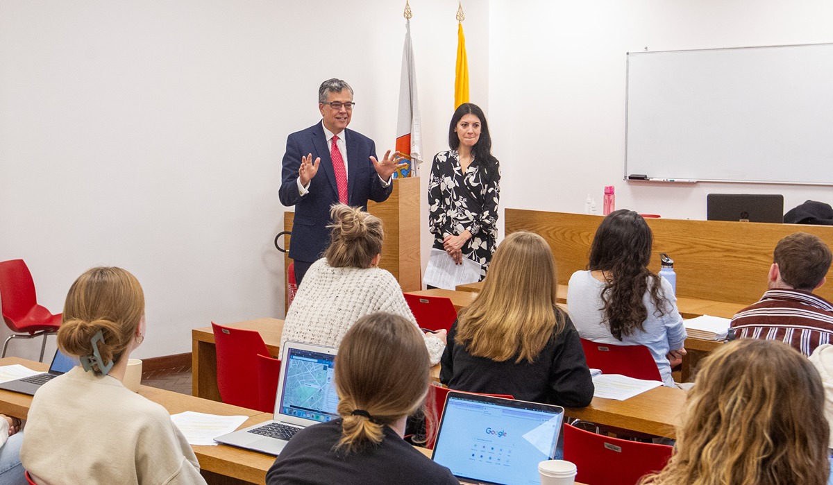 President Kilpatrick met with classes recently and also spoke at a national gathering on student retention.