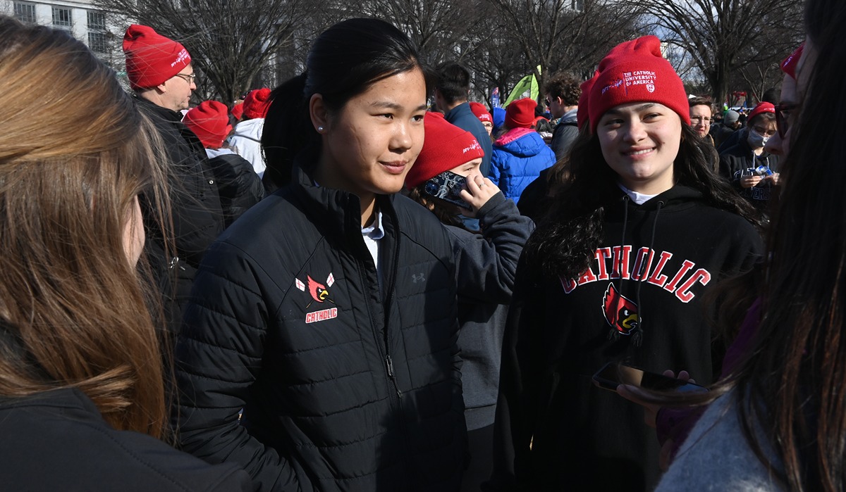Students at the March for Life.