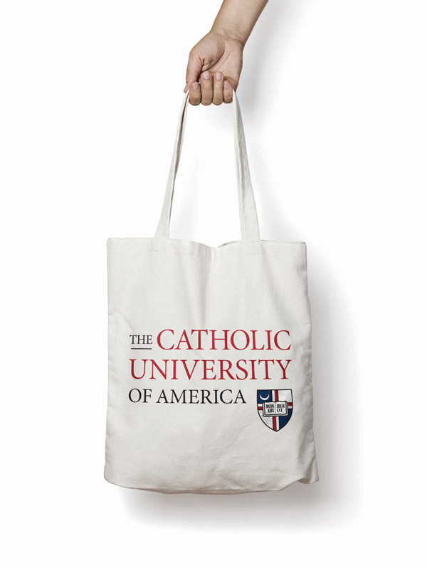 University logo on tote bag