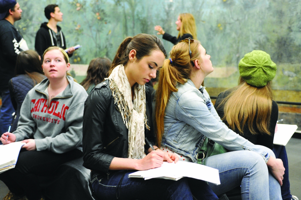 Students studying in Rome