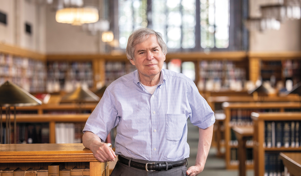 fred shapiro in a library