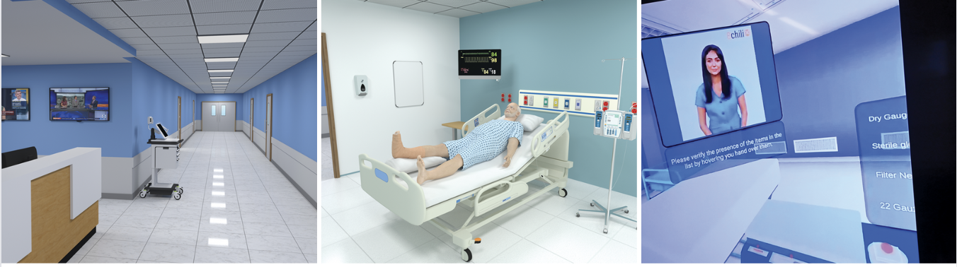 images from the nursing virtual reality program