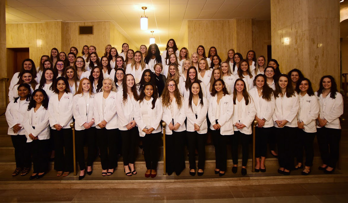Nursing students gather for blessing