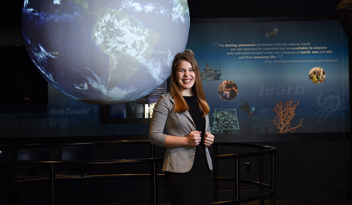 Keeli Otto at her internship at NOAA