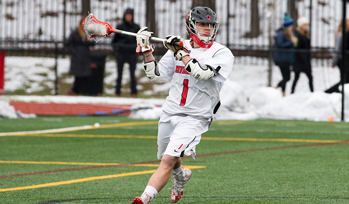 Men's lacrosse player during a game