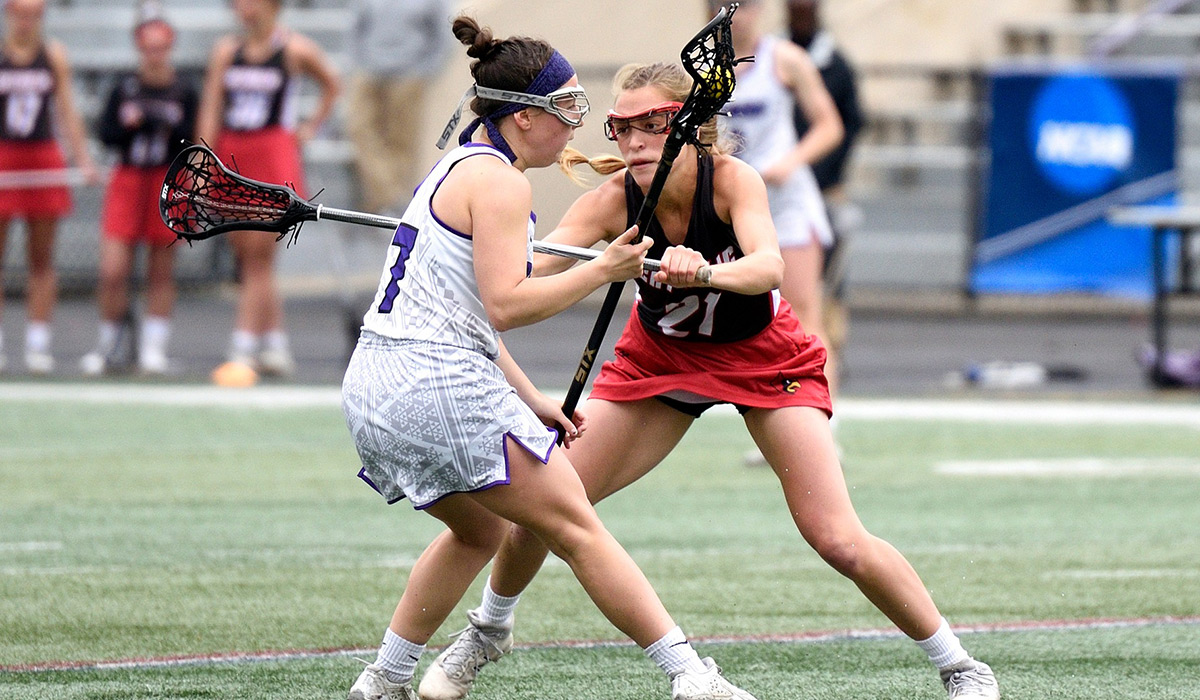 Women's lacrosse player during a game