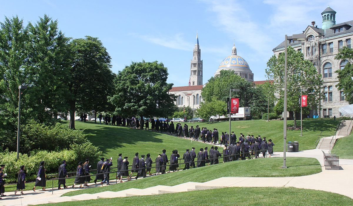 Law school commencement procession