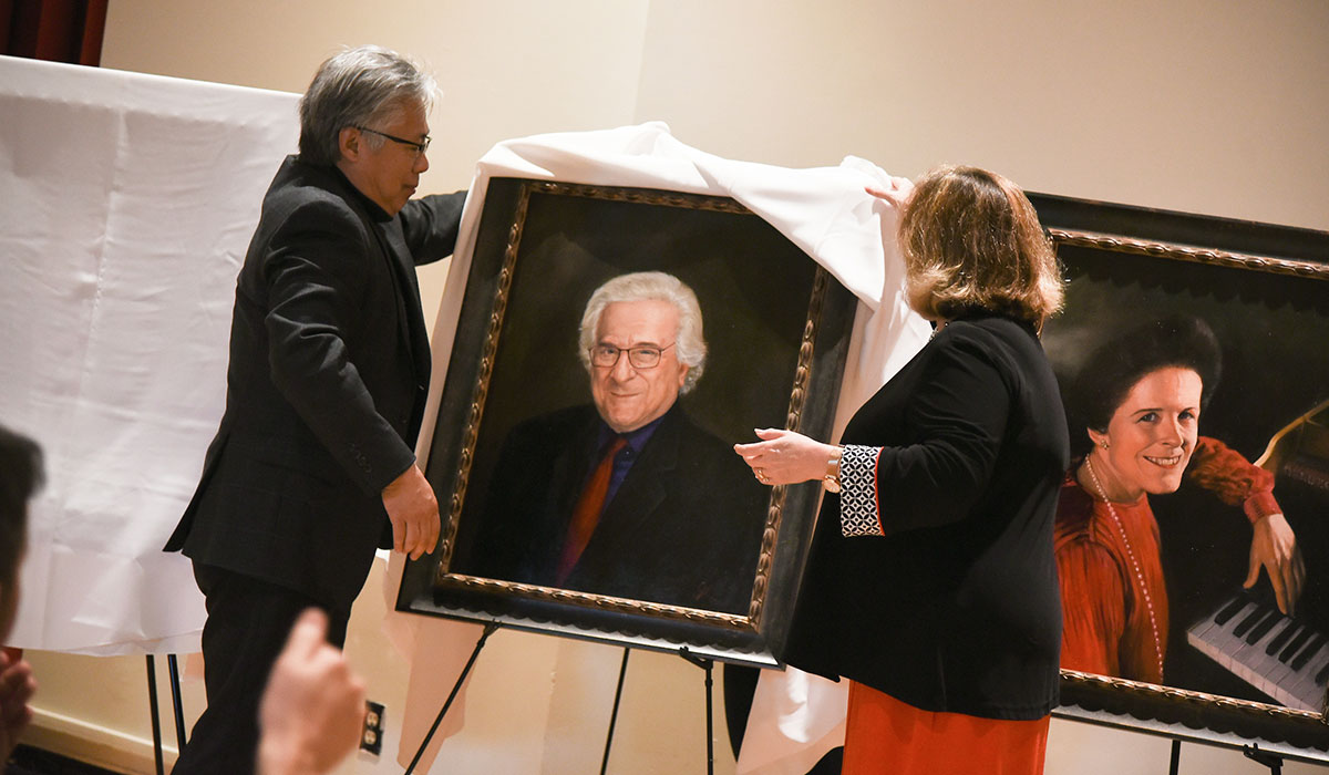 Murry Sidlin's portrait is unveiled