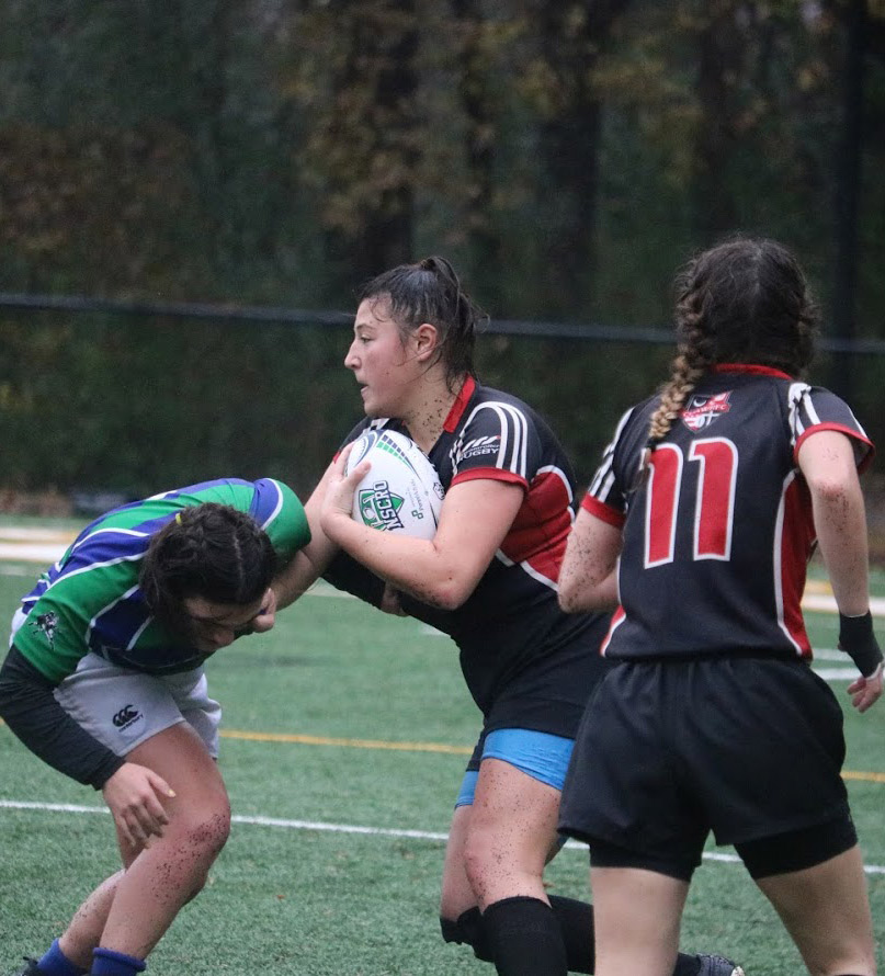 Women's rugby play in the tournament championship