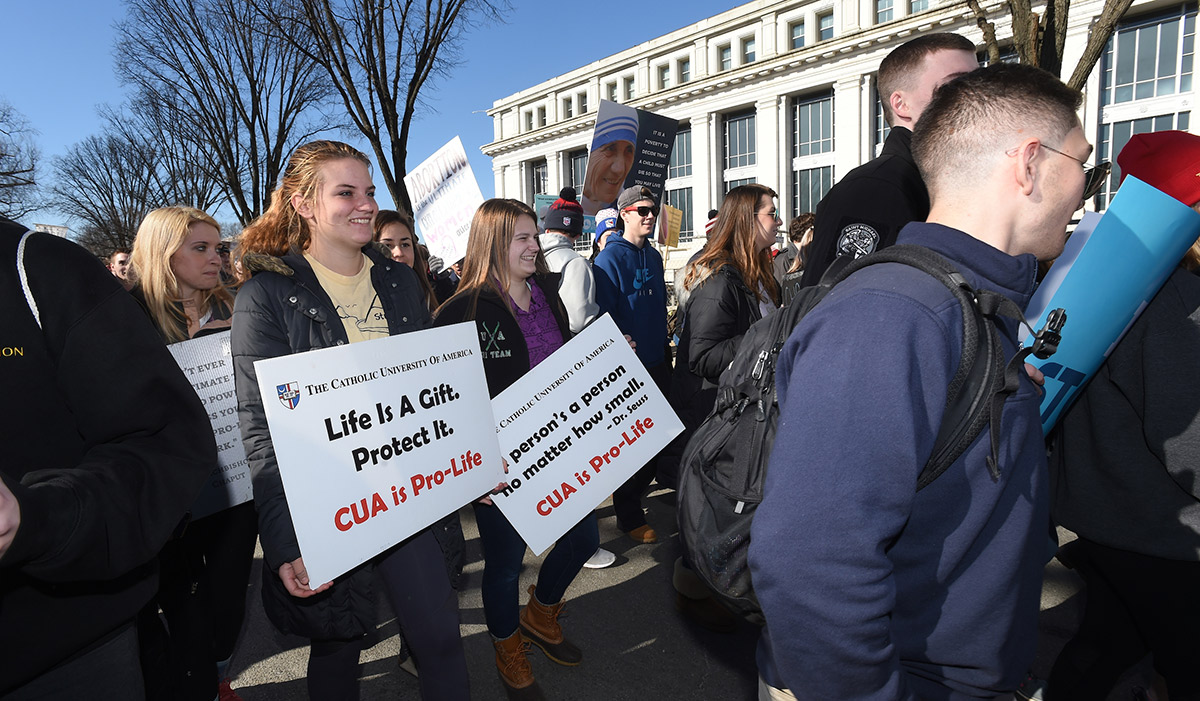 Students at the 2018 March for Life