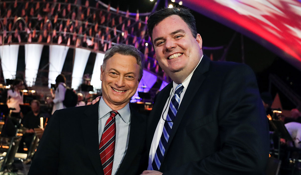 Actor Gary Sinise and Michael Colbert