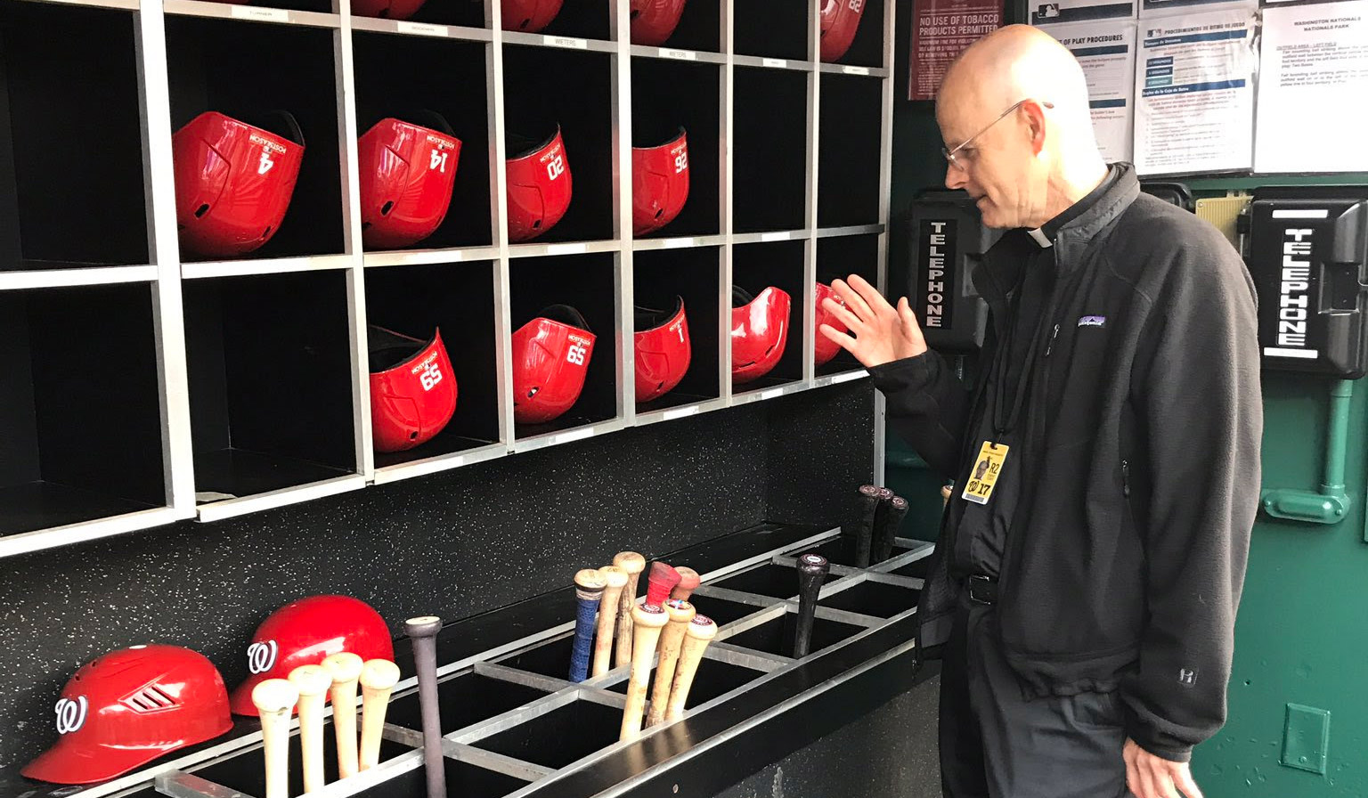 Blessing Bats in the dugout