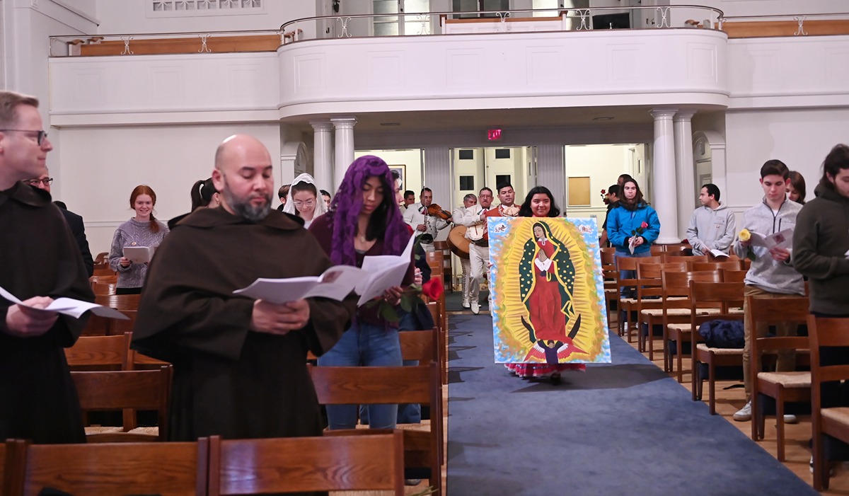The image of Our Lady of Guadalupe is presented