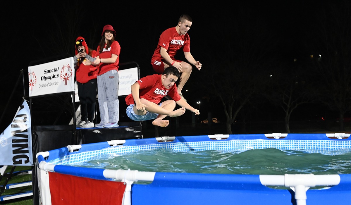 Catholic Athletics and Special Olympics DC Partner on Another Successful Polar Plunge